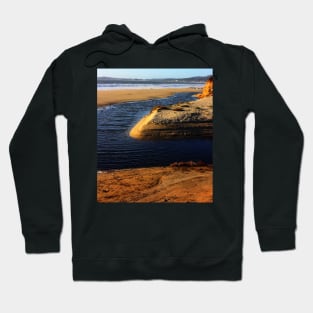 Half Moon Bay. A Stream on the Beach. California 2009 Hoodie